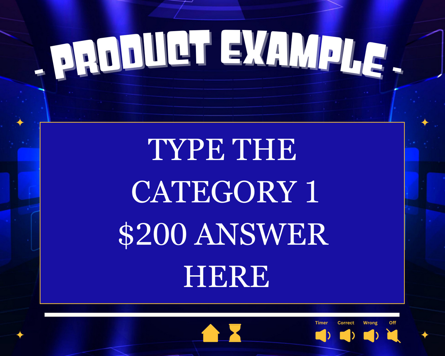 Ultimate Jeopardy Powerpoint Template- Host Your Own Game Show