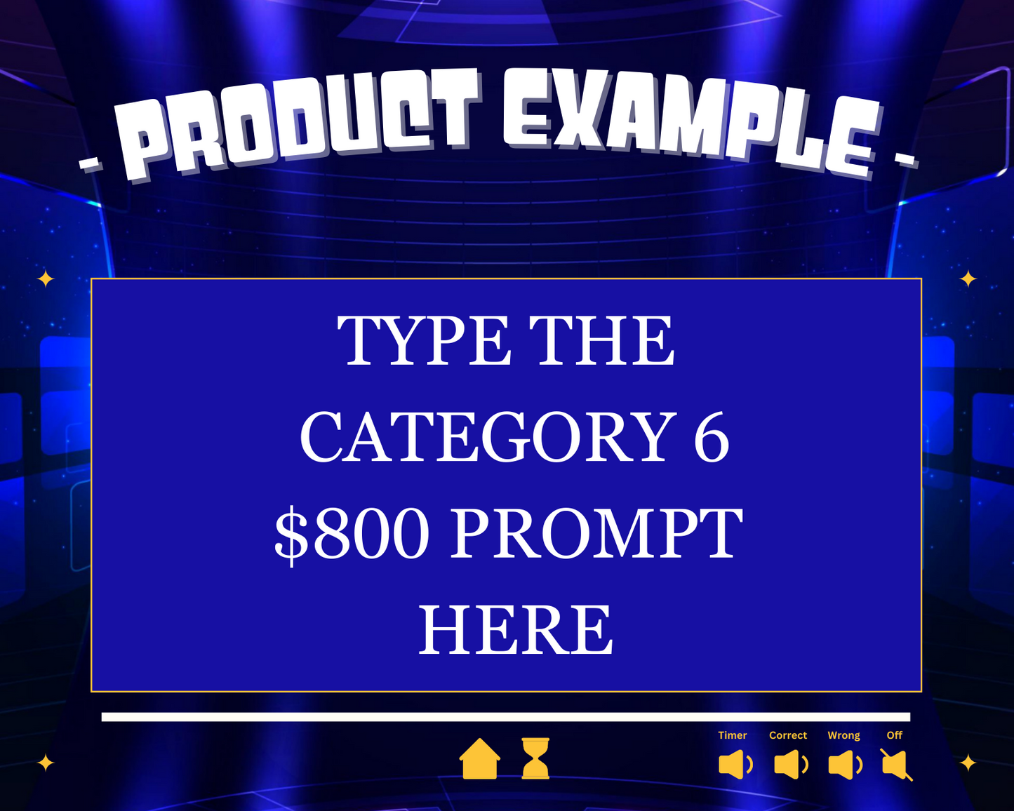 Ultimate Jeopardy Powerpoint Template- Host Your Own Game Show