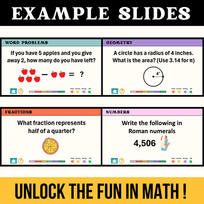 Grade 5 Math Jeoprody Template- End Of Year Review