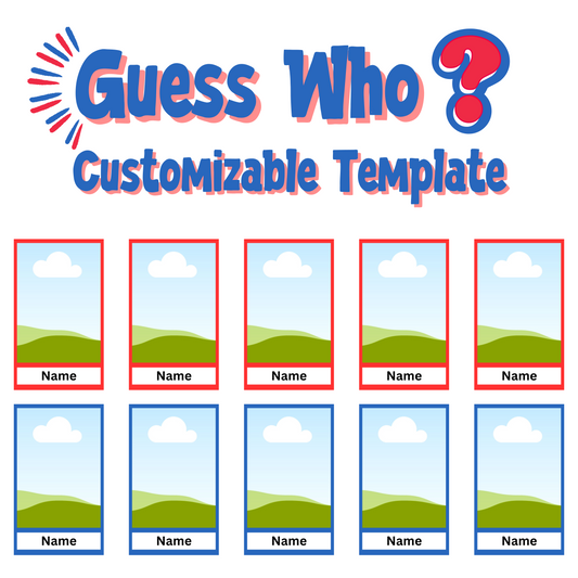 Custom Guess Who Template | Printable Guess Who Game | DIY Guess Who | Edit On Canva